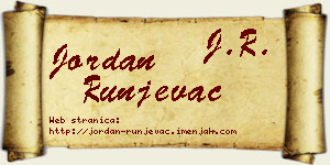 Jordan Runjevac vizit kartica